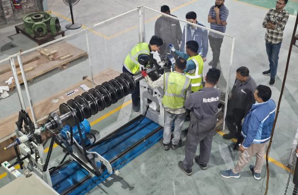 Samsung C&T Boiler feed water multistage pump rotor balancing and machining for Samsung C&T